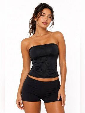 Y2K European Vintage Flexees Underbust Shapewear Corset (Black) Size Large